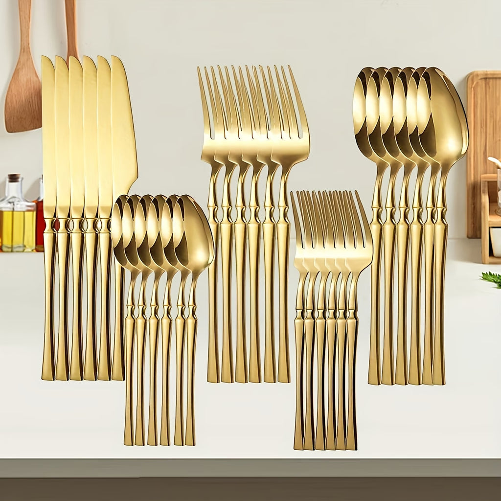 30 pcs Set of Essential Stainless Steel Cutlery Suitable for all occasions