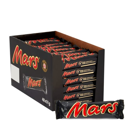 Mars 51g Bar x48 Free From Artificial Colours, Flavours And Preservatives