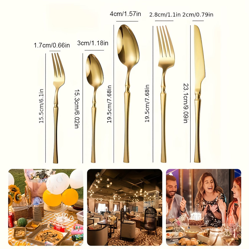 30 pcs Set of Essential Stainless Steel Cutlery Suitable for all occasions