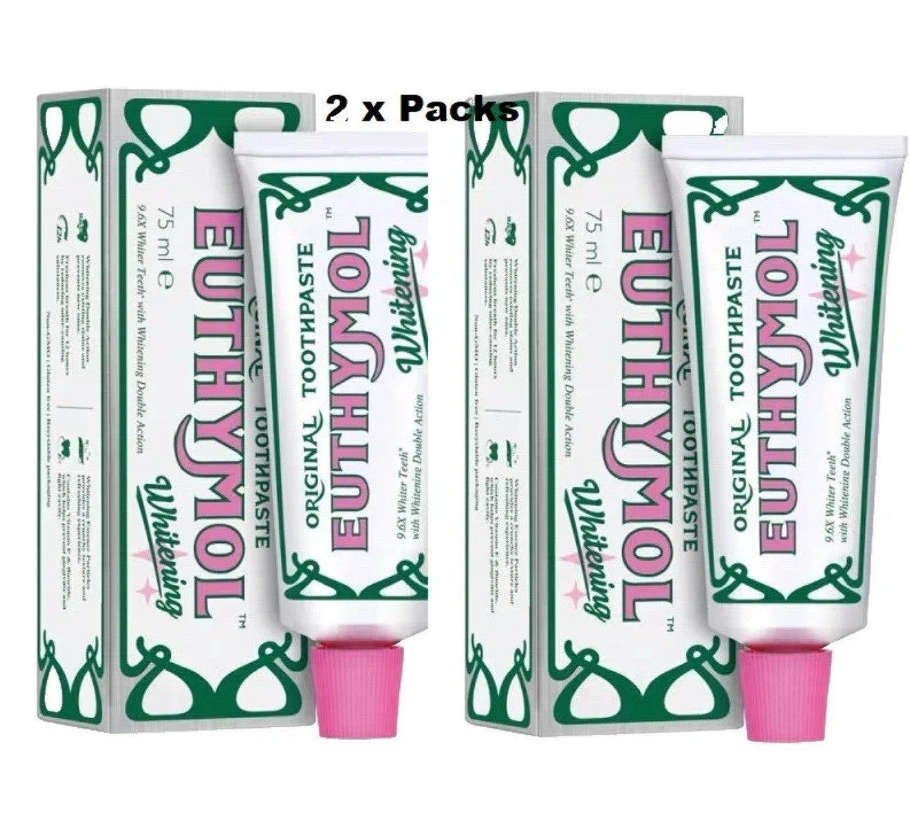 Euthymol Whitening Toothpaste 75Ml - 2 packs | F